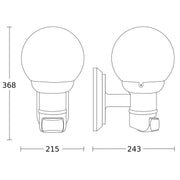 Steinel - Decken-/Wandleuchte Sensor-Außenleuchte L 560 S weiß 243 x 215 x 368 mm