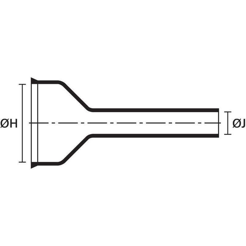 HellermannTyton - Aufteilkappe Warmschrumpfformteil 179-1-G PO-X BK 4:1, schwarz − 25 Stück