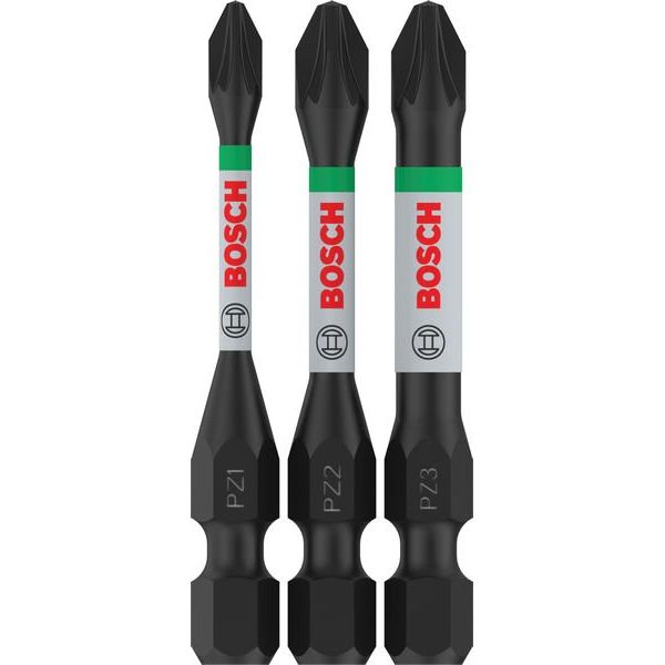 Bosch - Bit-Set PRO Pozidriv Impact Bit 2608521U57VE(3) Set PZ1 PZ2 PZ3 55
