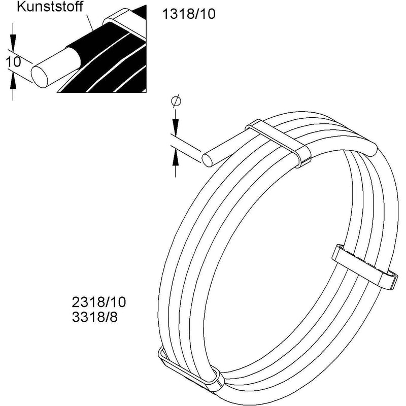 HKL - Rundleiter/Draht für Blitzschutz Runddraht 2318/10 80000mm, D=10mm − 80 Meter