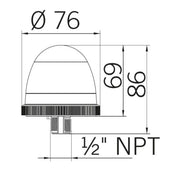 Grothe - Dauerleuchte Warnlicht gn KWL 8106 12-240V