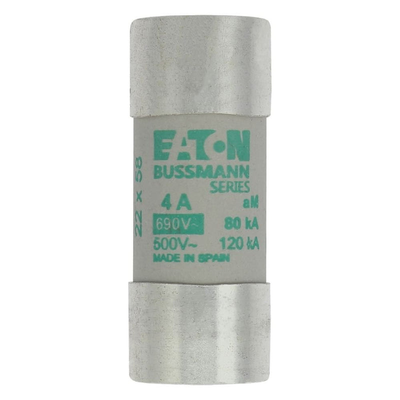 Eaton - Zylindrische Sicherung Sicherungseinsatz Nieders. CYLINDRICA#C22M4 4A AC 690V 80kA − 10 Stück