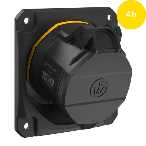 Walther Werke - CEE-Anbausteckdose (IEC 60309) CEE NEO Anbaudose schräg FW532304CC 32A 3P 4h IP54