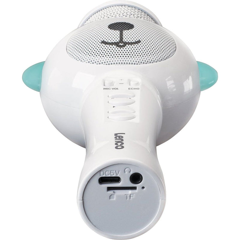 LENCO - Mikrofon Karaoke-Kinder-Mikrofon BMC-060 White BT,1x5W(RMS)