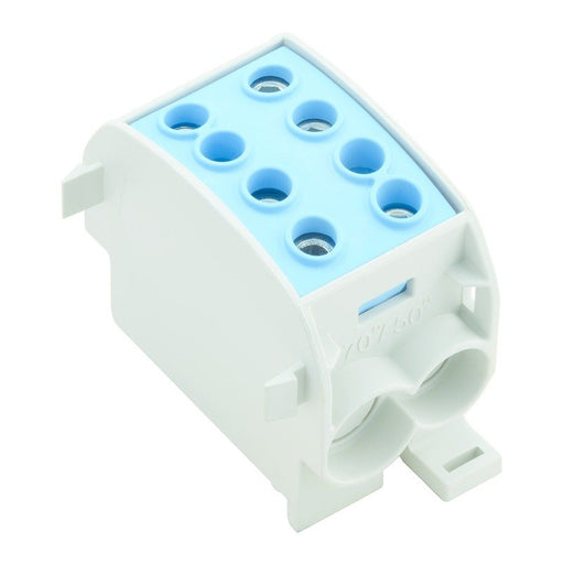 Weidmüller - Durchgangs-Reihenklemme Hauptleitungsabzweigklemme WPD 103 2X70/2X50 BL W-Reihe, TS 35 − 3 Stück