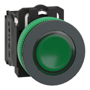 Schneider Electric - Drucktaster, Komplettgerät Leuchtdrucktaster XB5FW33B5 grün,30mm,24V,IP69K