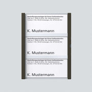 Siedle&Söhne - Zubehör/Ersatzteile für Türkommunikation Namensschild graph-met kpl 200029043-00 f.TM 611-3 GM