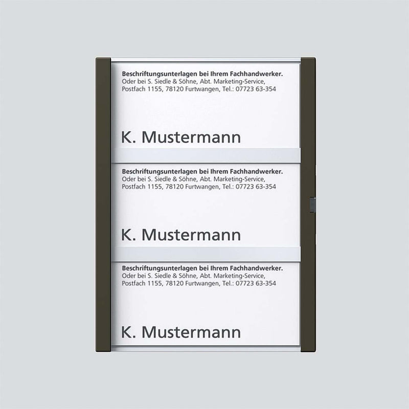 Siedle&Söhne - Zubehör/Ersatzteile für Türkommunikation Namensschild graph-met kpl 200029043-00 f.TM 611-3 GM