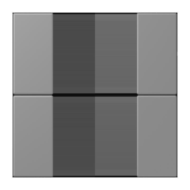 Jung - Abdeckung/Bedienelement für Installationsschalterprogramme Tastensatz 2fach LC 502 TSA 203 gris 31
