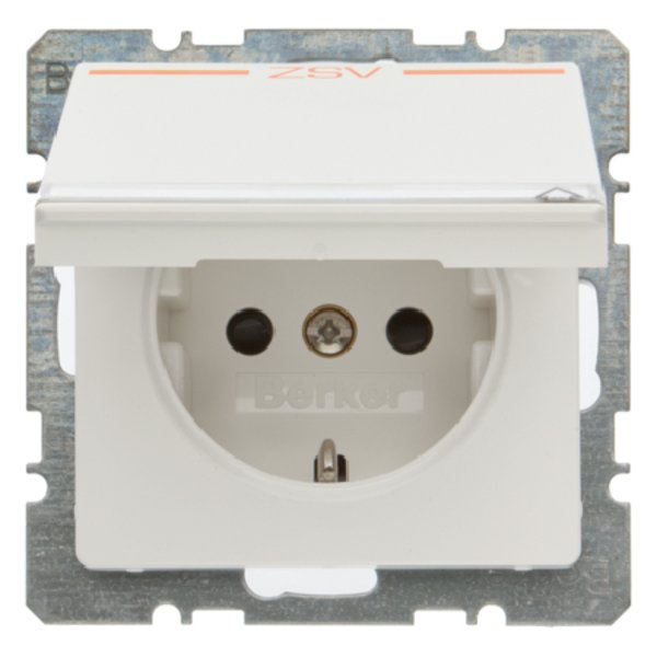Berker - Steckdose SCHUKO 47526049 deckel und Beschrift