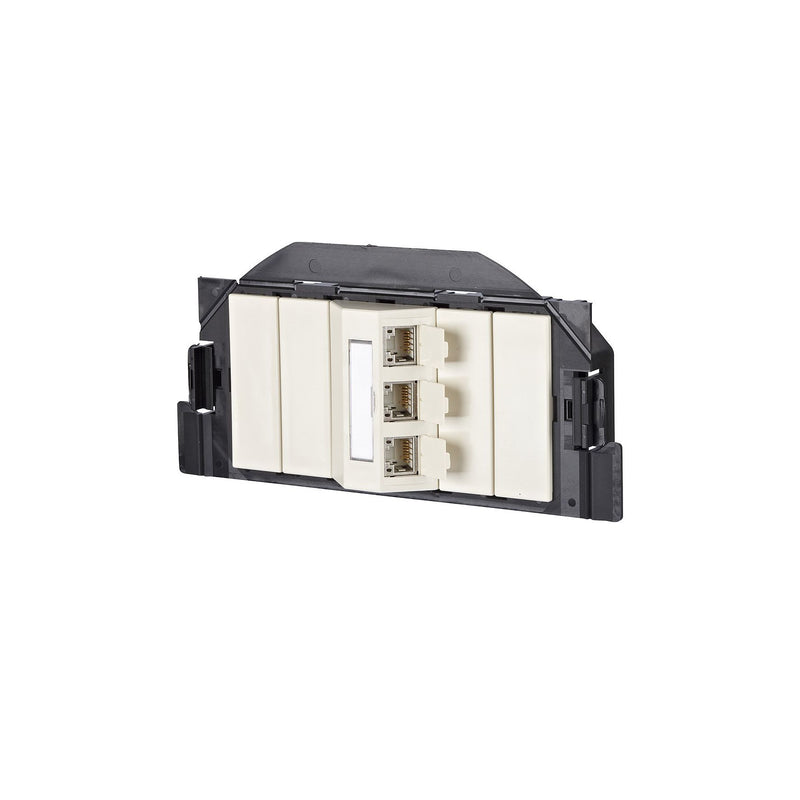 Metz Connect - Kommunikationsanschlussdose Kupfer Unterflurdose C6Amodul 130B11S30201-E 3Port 180 GB2,pws
