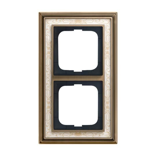 Busch-Jaeger - Abdeckrahmen Rahmen 2-fach 1722-846 ms/antik Deko elf/ws  − 1 Stück
