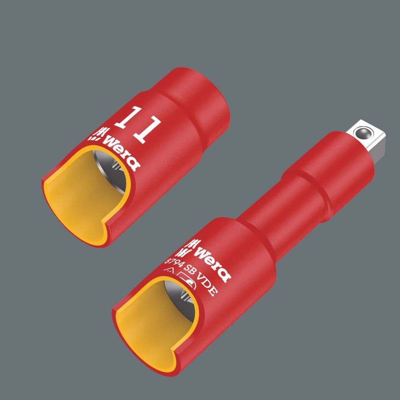 Wera - Steckschlüsselset VDE Zyklop-Knarrensatz 05004970001 3/8 Zoll, 17 tlg