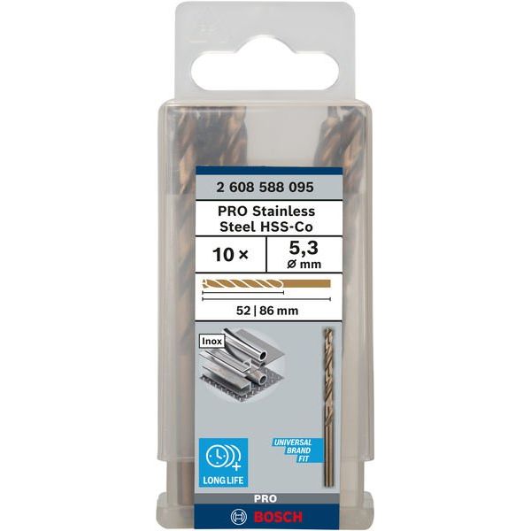 Bosch - Bohrer PRO Stainless Steel HSS-Co 2608588095 Spiralbohrer 5,3 x