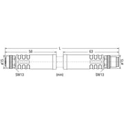 WAGO GmbH & Co. KG - Konfektioniertes Sensor-Aktor-Kabel Power-Leitung,M12L-Buchse 756-3505/050-020 axial,M12L-St.,axial