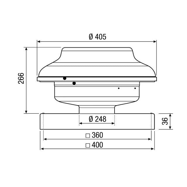 Maico - Ventilator für Dacheinbau Radial-Dachventilator EHD 25 DN 250