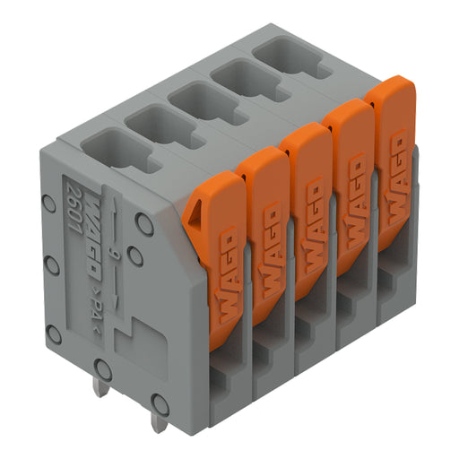 WAGO - Leiterplattenklemme 2601-3105 1,5mm²,gr − 100 Stück