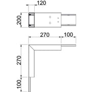 OBO Bettermann - Außeneck für Brandschutzkanal Außeneck PLM EC 1220 RW m Brandschutzgewebe