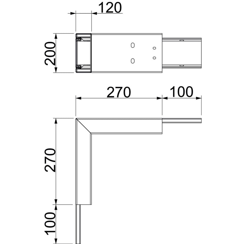 OBO Bettermann - Außeneck für Brandschutzkanal Außeneck PLM EC 1220 RW m Brandschutzgewebe