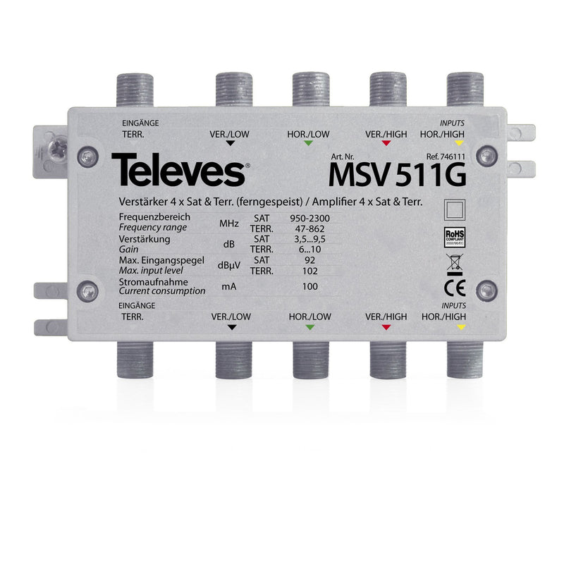 Televes - SAT-Verstärker Verstärker MSV511G 5xSAT/terr. 4-10dB