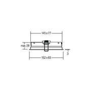 Brumberg Leuchten - Mechanisches Zubehör/Ersatzteile für Leuchten Einbauring 82041170 weiß 151x83mm