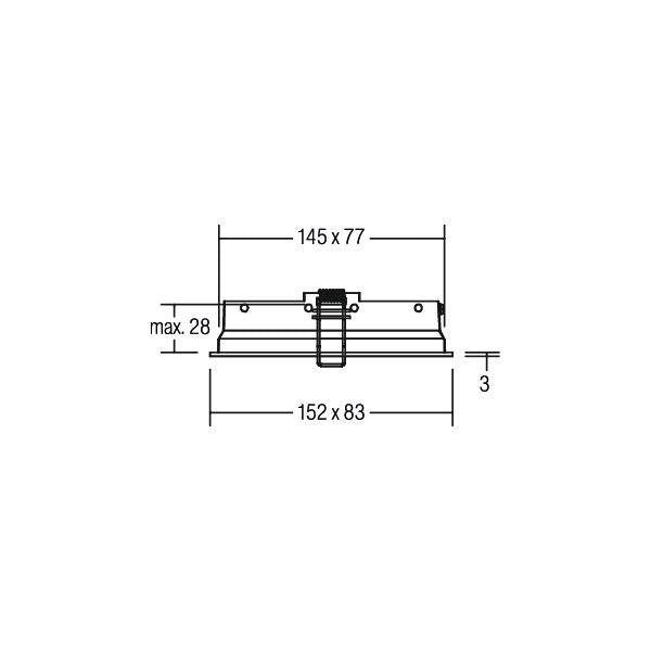 Brumberg Leuchten - Mechanisches Zubehör/Ersatzteile für Leuchten Einbauring 82041170 weiß 151x83mm