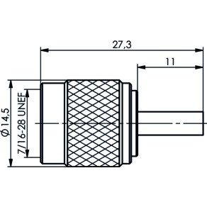Telegärtner - Koax-Steckverbinder R-TNC-Stecker Reverse cr 100023748 G7 (RG-316/U) − 5 Stück