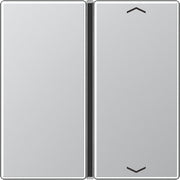 Jung - Abdeckung/Bedienelement für Installationsschalterprogramme Taste 1-fach alu A 401 TSAP AL mit Symbolen − 1 Stück