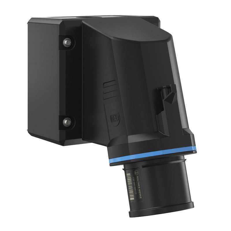 Walther Werke - CEE-Gerätestecker (IEC 60309) CEE NEO Wandgerätestecker FW734409CC schräg 32A 4P 9h