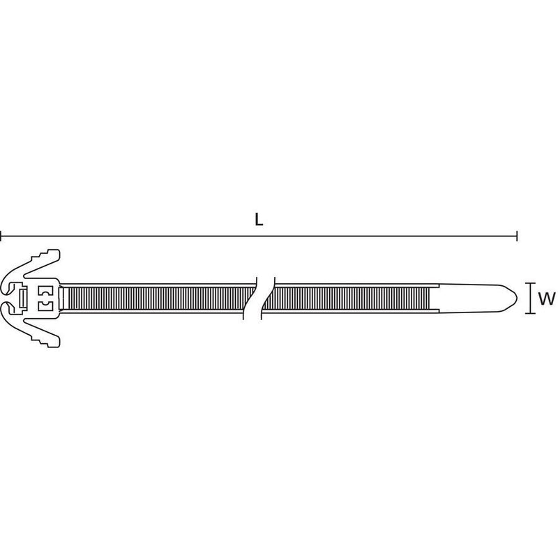 HellermannTyton - Kabelbinder REZ200PA66PK(100) 200x4,7mm lösb. pink − 100 Stück