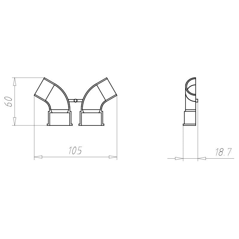 Kaiser - Zubehör/Ersatzteile für Dose/Gehäuse für Montage in der Wand/Decke Rohrkupplung 1266-25 Betonbau, 60 Grad − 100 Stück
