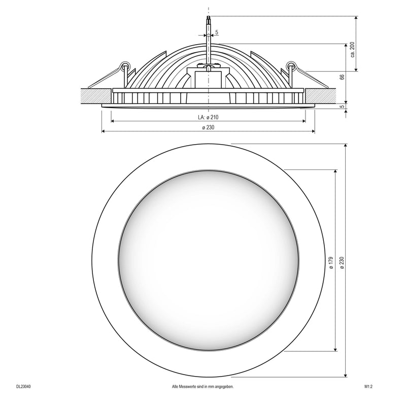 EVN Lichttechnik - Downlight/Strahler/Flutlicht P-LED Deckeneinbauleuchte DL23040 4000K 350mA rund ws