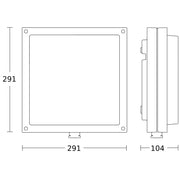 Steinel - Decken-/Wandleuchte Sensor-LED-Außenleuchte L 690 S ANT 3000K 104 x 291 x 303 mm