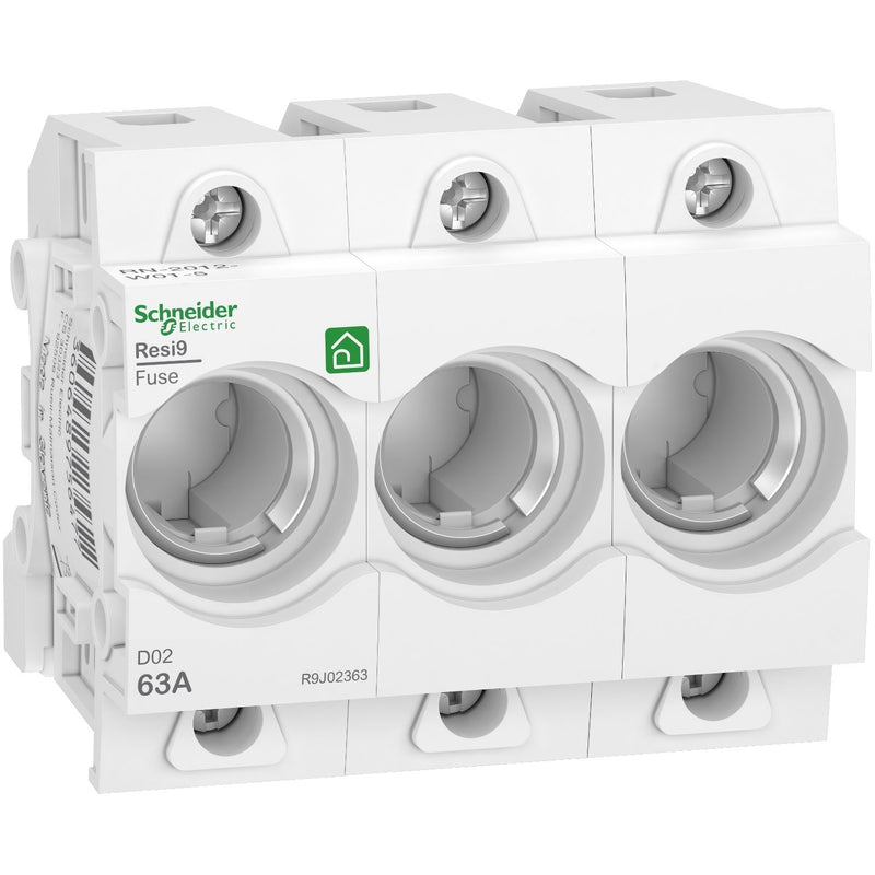 Schneider Electric - D0-Sicherungssockel Neozed Sicherungssockel R9J02363 3P, 63A, 400V − 5 Stück