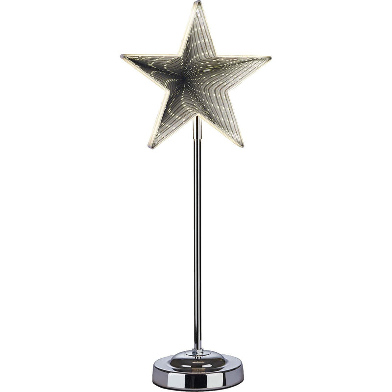 Hellum - Festbeleuchtung LED-Stern mit Standfuß 522563 42-flg.3xAA o.Batt