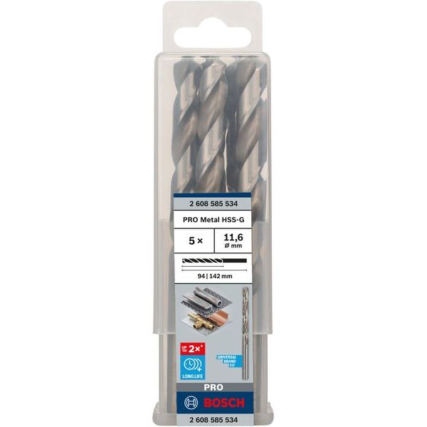 Bosch - Bohrer PRO Metal HSS-G 2608585534 Spiralbohrer 11,6 x