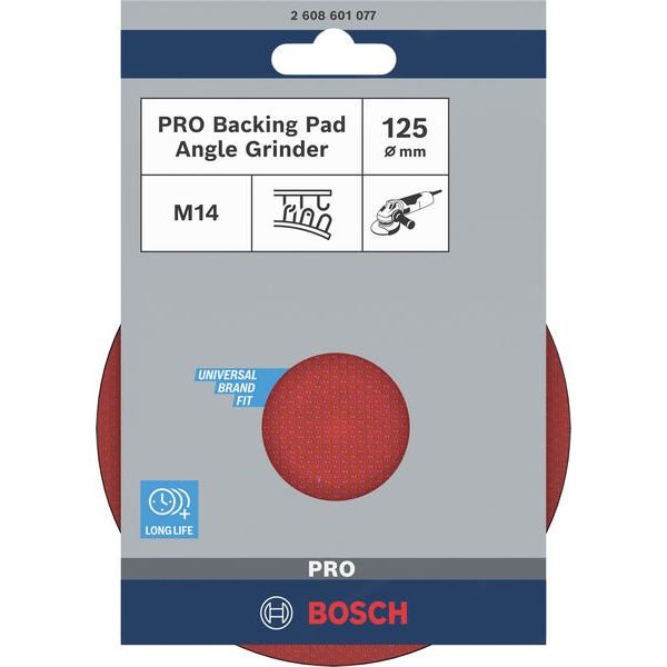 Bosch - Stützteller für Schleifwerkzeug PRO Stützteller, 125 mm, 2608601077 M14, Klettverschluss