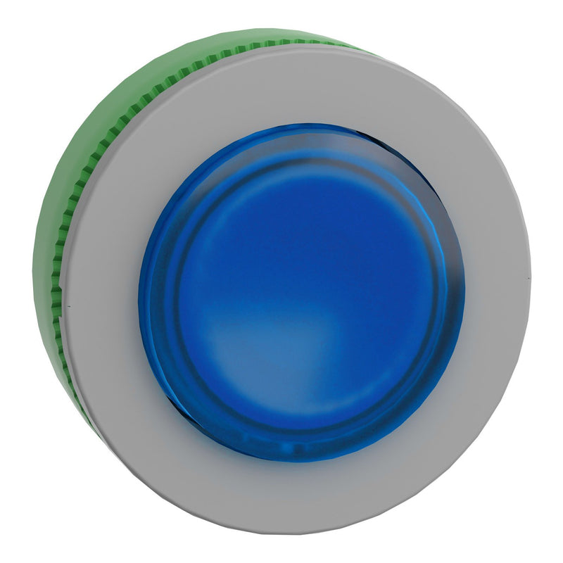 Schneider Electric - Frontelement für Drucktaster Leuchtdrucktaster ZB5FW163C0 blau, 30mm, in grau