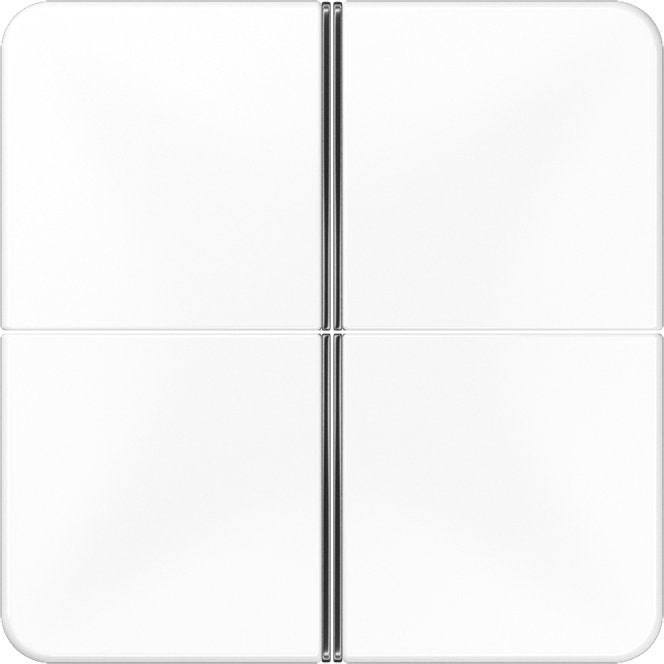 Jung - Abdeckung/Bedienelement für Installationsschalterprogramme Tastensatz 4-fach aws CD 404 TSA WW komplett − 1 Stück