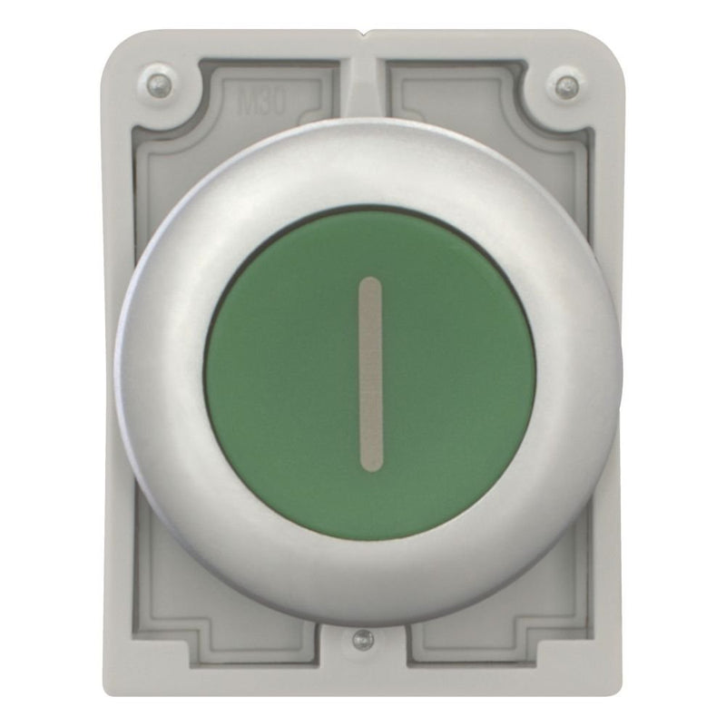 Eaton - Frontelement für Drucktaster Drucktaste RMQ-Titan M30C-FDR-G-X1 flach rastend grün