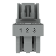 WAGO - Kompaktverteiler für steckbare Gebäudeinstallation h-Verteiler,3-polig,Kod. B 770-1767 grau − 50 Stück