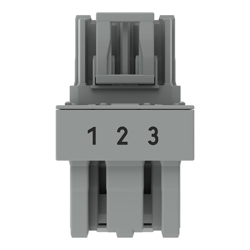 WAGO - Kompaktverteiler für steckbare Gebäudeinstallation h-Verteiler,3-polig,Kod. B 770-1767 grau − 50 Stück