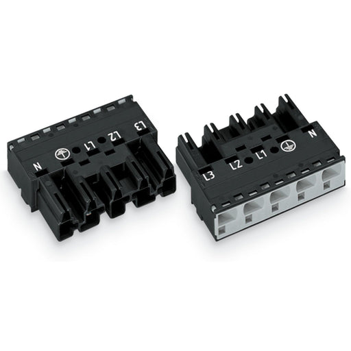 WAGO - Steckverbinder für steckbare Gebäudeinstallation Stecker 770-415 0,5-4mmq schwarz − 50 Stück