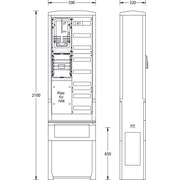 uesa - Zähler-Komplettschrank Zähleranschlußsäule ZAS-S-1-1VF ENSO 2100x590x320mm