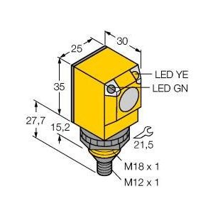 Turck - Reflexions-Lichtschranke Opto Sensor Q25SP6LPQ Lichtschranke