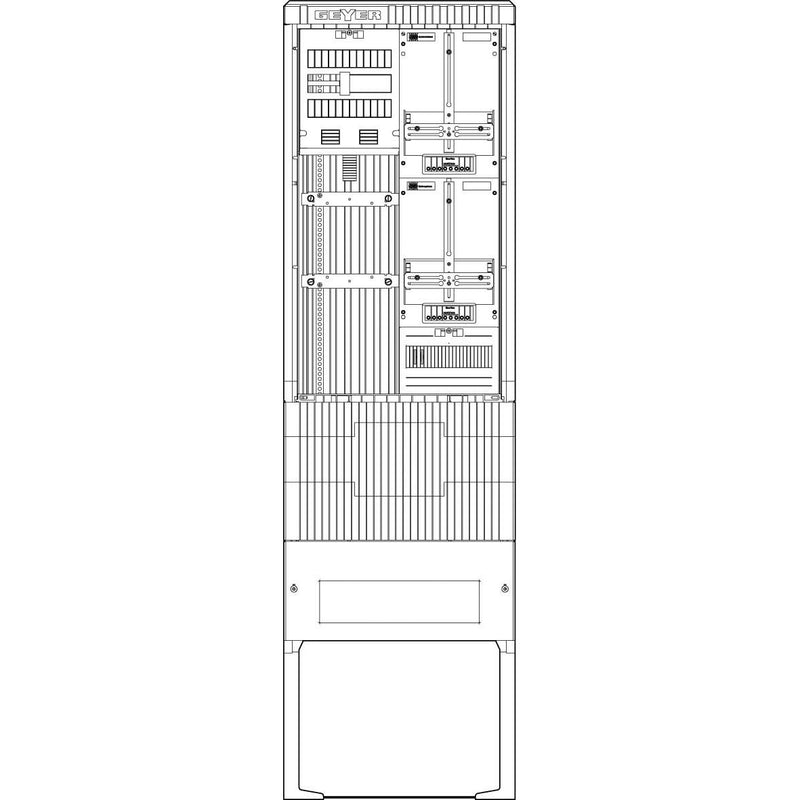 ABN - Zähler-Komplettschrank Zähleranschlusssäule SZ205ZZ1410 1 ZP TSG 4pol