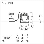Zumtobel Group - Downlight/Strahler/Flutlicht LED-Einbauleuchte P-INF Q #60817903 4000K