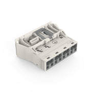 WAGO - Geräteanschluss für steckbare Gebäudeinstallation Snap-In-Stecker 770-734 4-polig,Kod. A,weiß − 100 Stück
