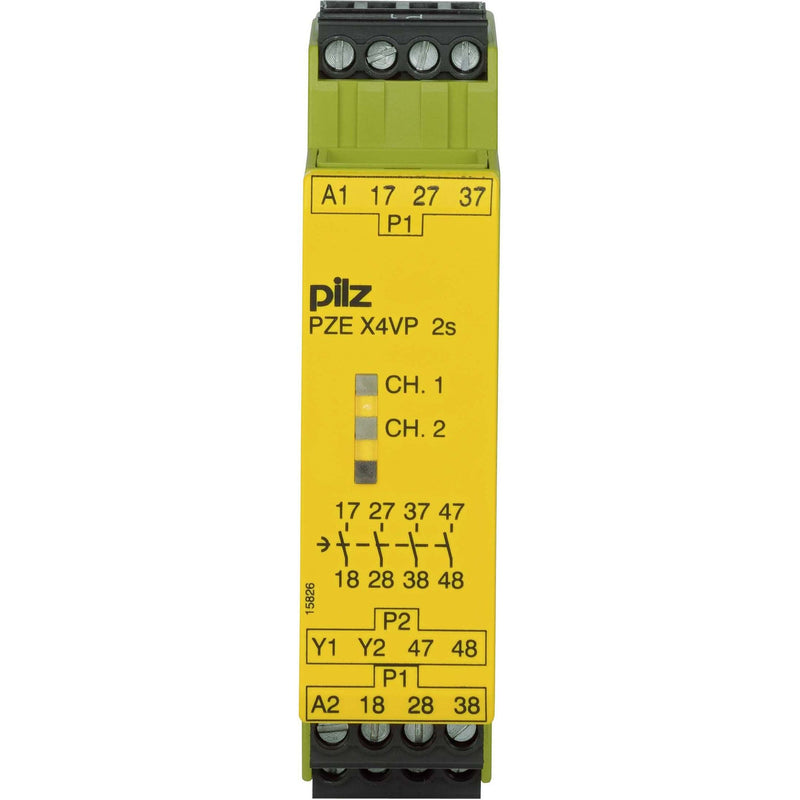 Pilz - Gerät zur Überwachung von sicherheitsgerichteten Stromkreisen Kontakterweiterungsblock PZE X4VP 2 #777582 24VDC 4n/o fix