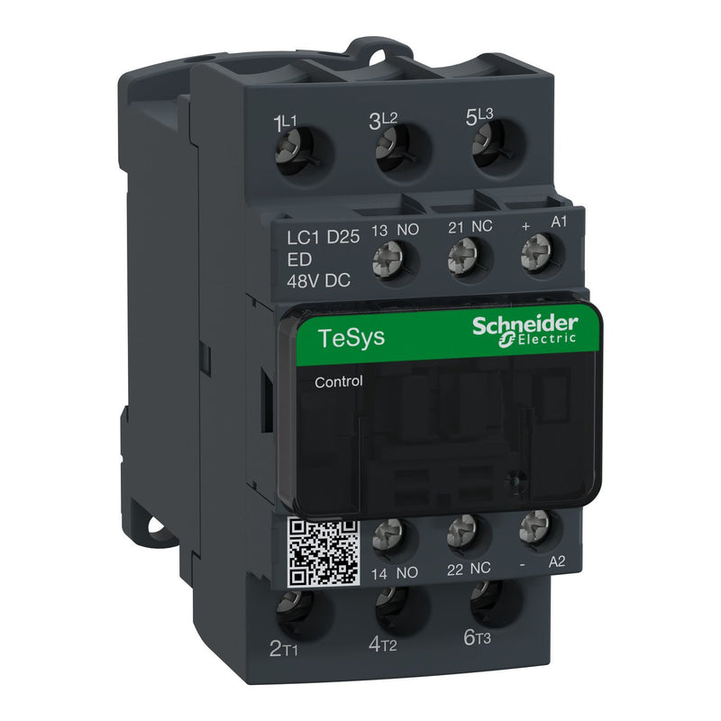 Schneider Electric - Leistungsschütz zum Schalten von Wechselstrom Leistungsschütz LC1D25ED 25A 48VDC